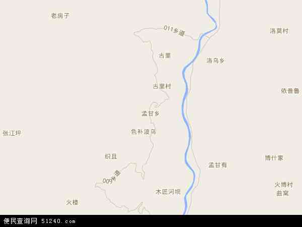 孟甘乡地图 - 孟甘乡电子地图 - 孟甘乡高清地图 - 2024年孟甘乡地图