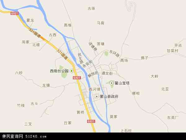 蒙山镇地图 - 蒙山镇电子地图 - 蒙山镇高清地图 - 2024年蒙山镇地图