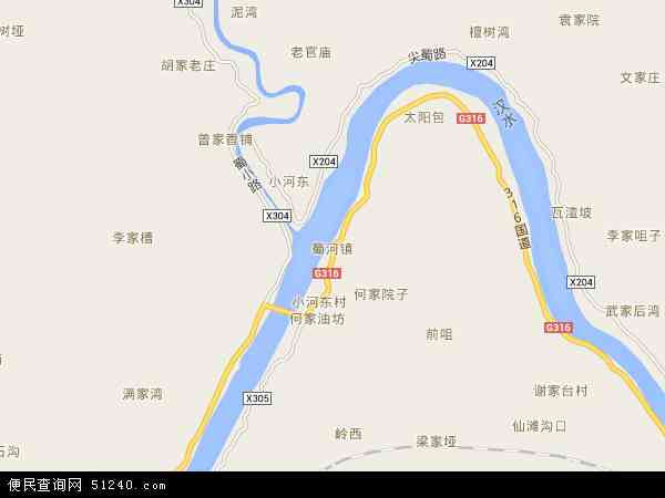 蜀河镇地图 - 蜀河镇电子地图 - 蜀河镇高清地图 - 2024年蜀河镇地图