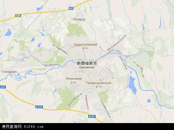 斯摩棱斯克地图 - 斯摩棱斯克电子地图 - 斯摩棱斯克高清地图 - 2024年斯摩棱斯克地图
