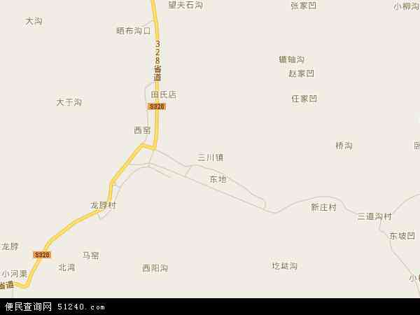 三川镇地图 - 三川镇电子地图 - 三川镇高清地图 - 2024年三川镇地图