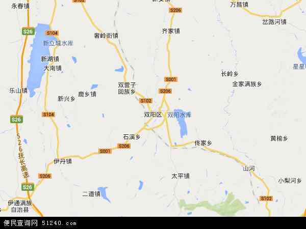 中国 吉林省 长春市 双阳区双阳区卫星地图 本站收录有:2021双阳区