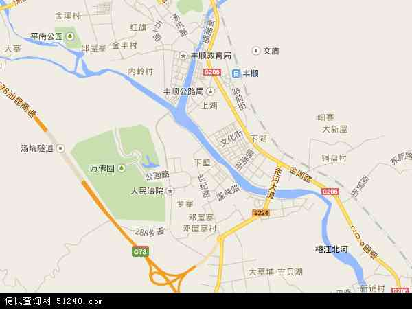 丰顺县卫星地图高清图片