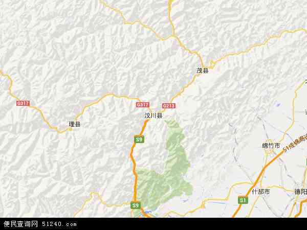 汶川县地图 - 汶川县电子地图 - 汶川县高清地图 - 2024年汶川县地图