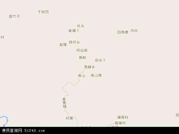 秀峰乡地图 - 秀峰乡电子地图 - 秀峰乡高清地图 - 2024年秀峰乡地图