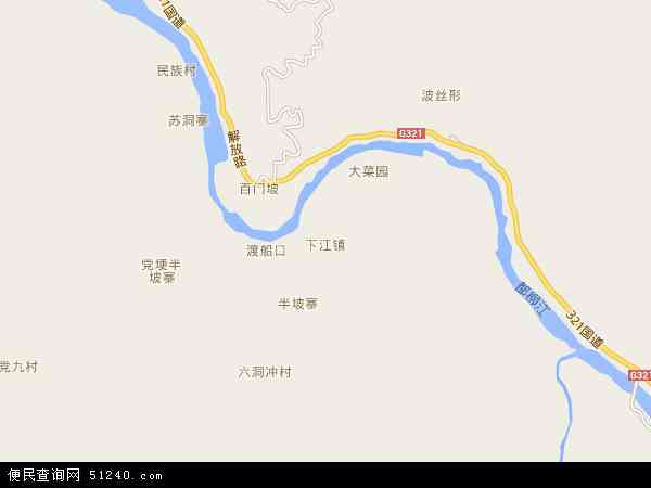 下江镇地图 - 下江镇电子地图 - 下江镇高清地图 - 2024年下江镇地图
