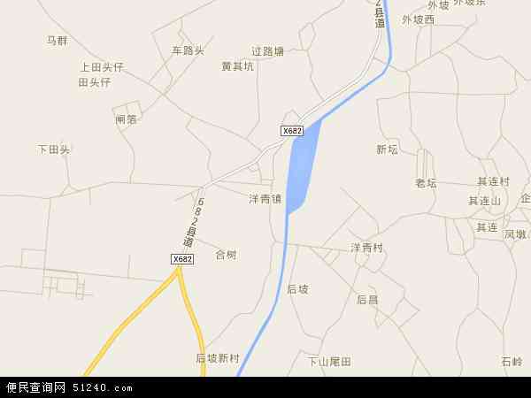 洋青镇地图 - 洋青镇电子地图 - 洋青镇高清地图 - 2024年洋青镇地图