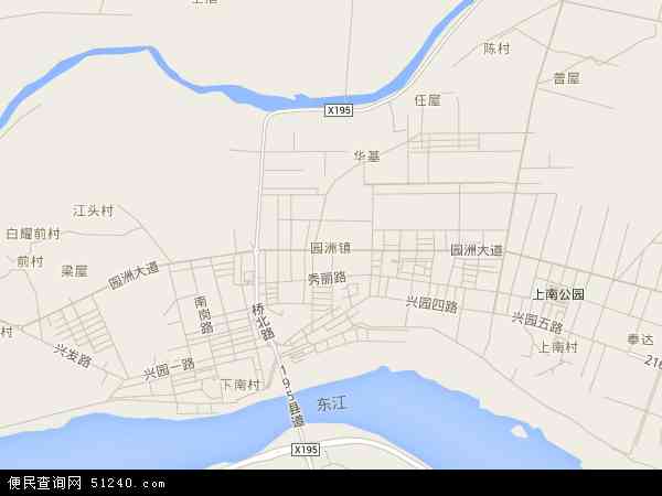 园洲镇 地图图片