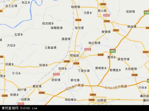 郓城县乡村地图图片