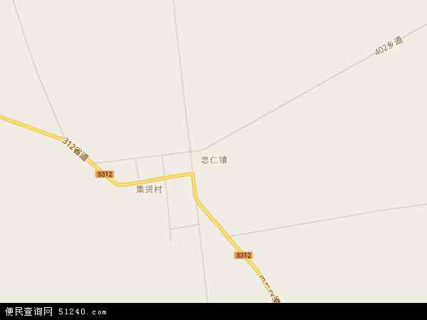 忠仁镇地图 - 忠仁镇电子地图 - 忠仁镇高清地图 - 2024年忠仁镇地图