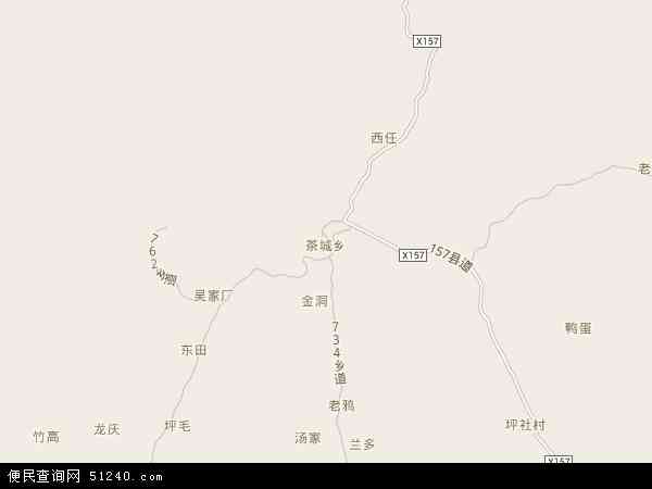 茶城乡地图 - 茶城乡电子地图 - 茶城乡高清地图 - 2024年茶城乡地图