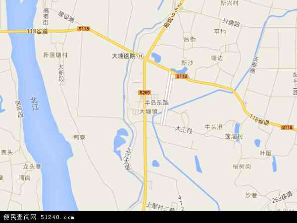 大塘镇地图 - 大塘镇电子地图 - 大塘镇高清地图 - 2024年大塘镇地图