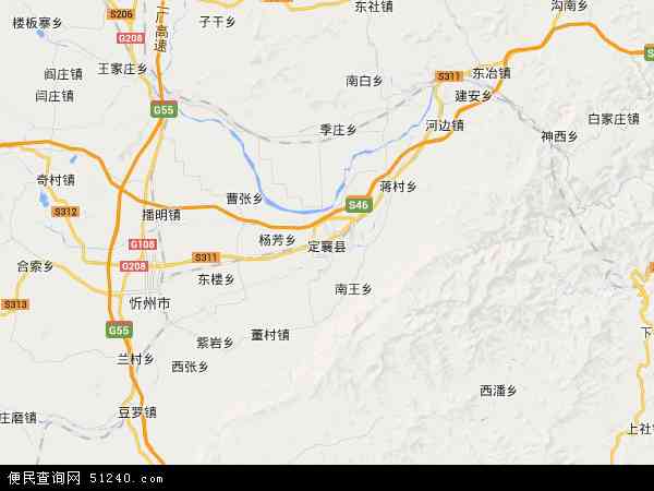 定襄县地图 - 定襄县电子地图 - 定襄县高清地图 - 2024年定襄县地图