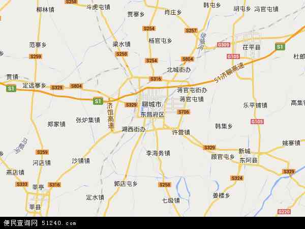 聊城东昌府区乡镇地图图片