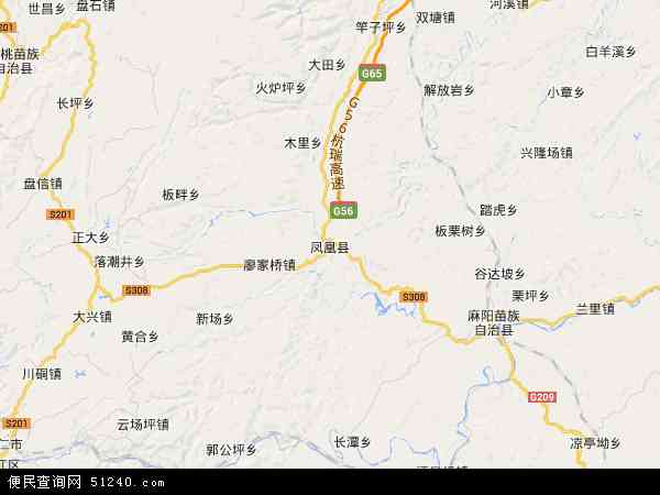 凤凰县地图 