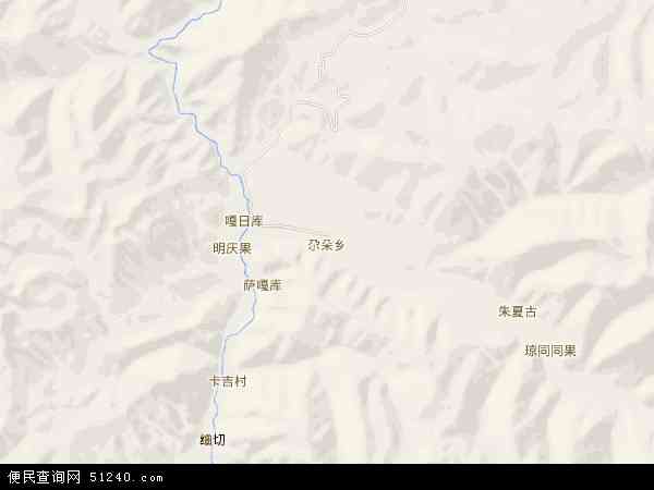 尕朵乡地图 - 尕朵乡电子地图 - 尕朵乡高清地图 - 2024年尕朵乡地图