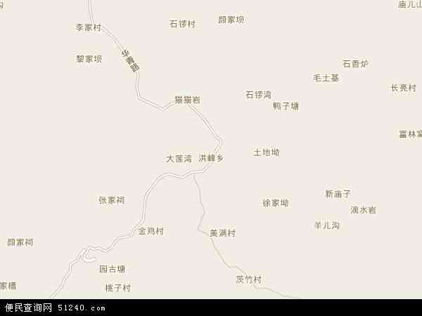 洪峰乡地图 - 洪峰乡电子地图 - 洪峰乡高清地图 - 2024年洪峰乡地图