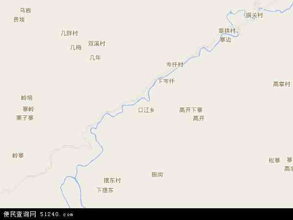 口江乡地图 - 口江乡电子地图 - 口江乡高清地图 - 2024年口江乡地图