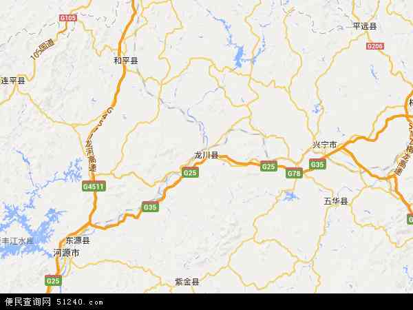 龙川县地图 - 龙川县电子地图 - 龙川县高清地图 - 2024年龙川县地图