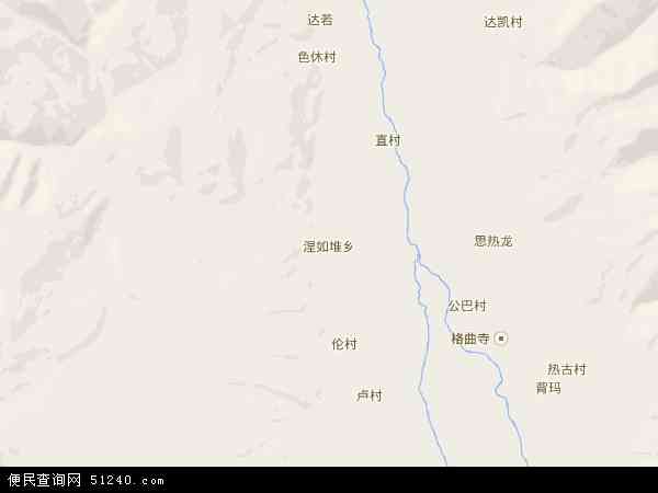 涅如堆乡地图 - 涅如堆乡电子地图 - 涅如堆乡高清地图 - 2026年涅如堆乡地图