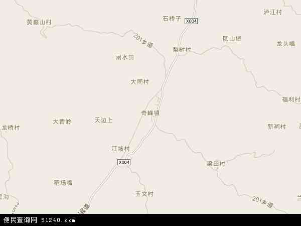 奇峰镇地图 - 奇峰镇电子地图 - 奇峰镇高清地图 - 2024年奇峰镇地图