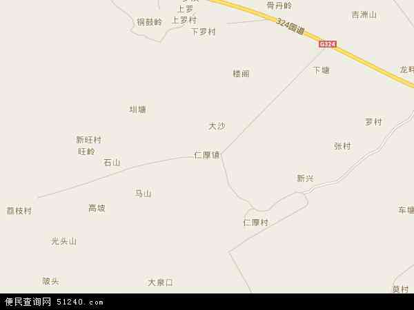 仁厚镇地图 - 仁厚镇电子地图 - 仁厚镇高清地图 - 2024年仁厚镇地图
