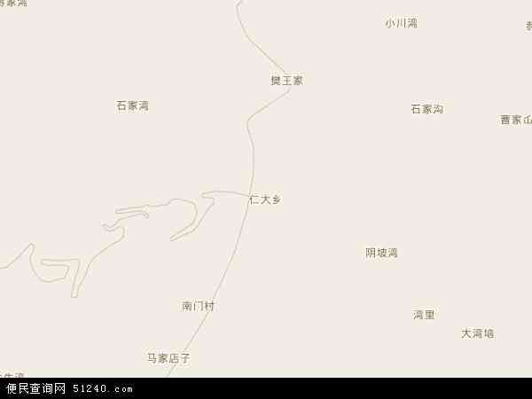 仁大乡地图 - 仁大乡电子地图 - 仁大乡高清地图 - 2024年仁大乡地图