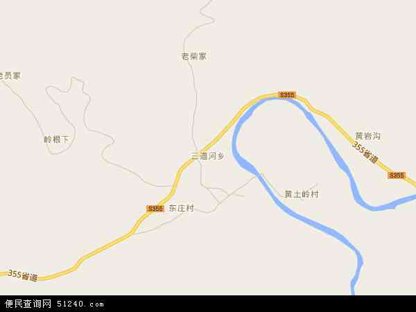 三道河乡地图 - 三道河乡电子地图 - 三道河乡高清地图 - 2024年三道河乡地图