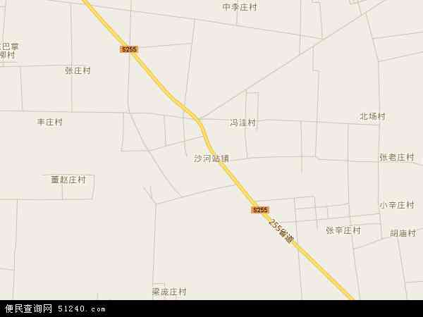 沙河站镇地图 