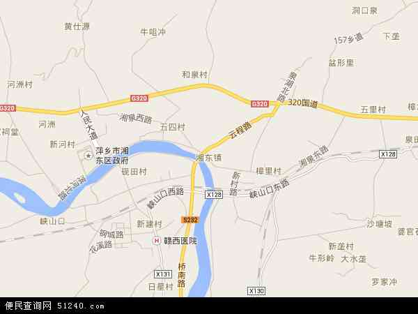 湘东镇地图 - 湘东镇电子地图 - 湘东镇高清地图 - 2024年湘东镇地图