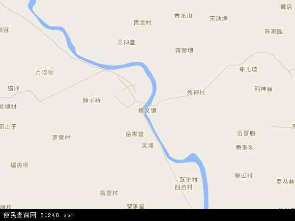 修文镇地图 