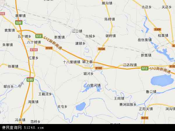 颍上县地图 - 颍上县电子地图 - 颍上县高清地图 - 2024年颍上县地图