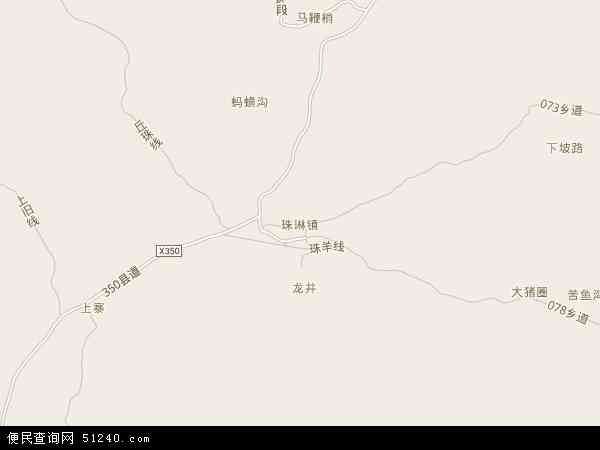 珠琳镇地图 - 珠琳镇电子地图 - 珠琳镇高清地图 - 2024年珠琳镇地图