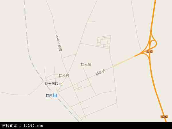 赵光镇地图 - 赵光镇电子地图 - 赵光镇高清地图 - 2024年赵光镇地图