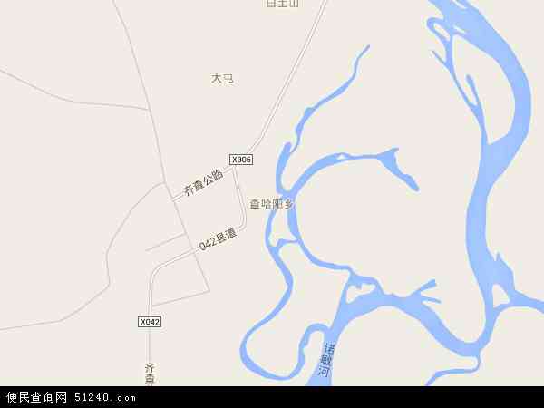 查哈阳乡地图 - 查哈阳乡电子地图 - 查哈阳乡高清地图 - 2024年查哈阳乡地图