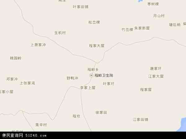 程岭乡地图 - 程岭乡电子地图 - 程岭乡高清地图 - 2024年程岭乡地图