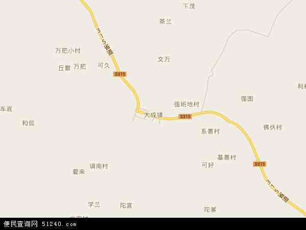 大成镇地图 - 大成镇电子地图 - 大成镇高清地图 - 2024年大成镇地图