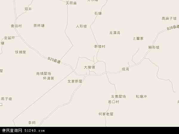 大障镇地图 - 大障镇电子地图 - 大障镇高清地图 - 2024年大障镇地图