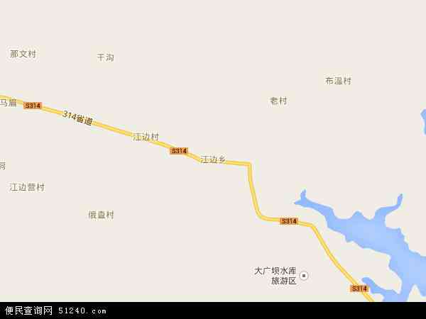 江边乡地图 - 江边乡电子地图 - 江边乡高清地图 - 2024年江边乡地图