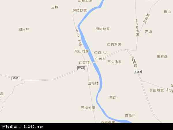 仁首镇地图 - 仁首镇电子地图 - 仁首镇高清地图 - 2024年仁首镇地图