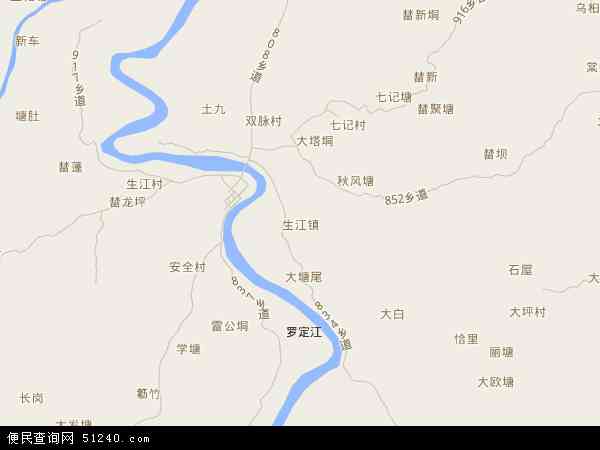 生江镇地图 - 生江镇电子地图 - 生江镇高清地图 - 2024年生江镇地图