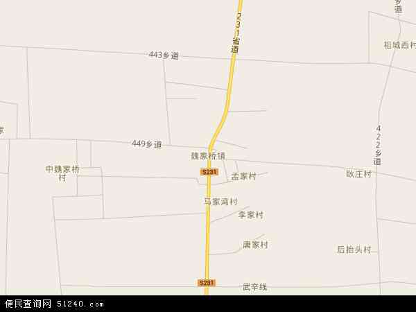 魏家桥镇地图 