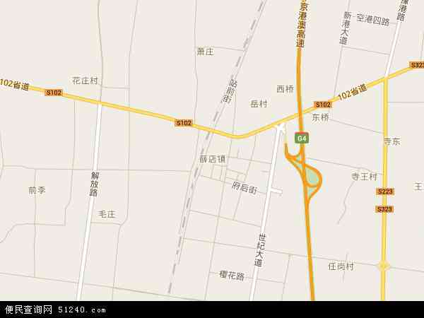 薛店镇卫星地图图片
