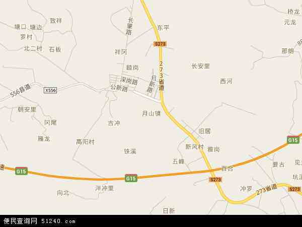湘乡市月山镇地图图片