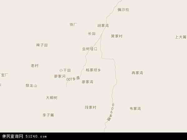 杨家坝乡地图 - 杨家坝乡电子地图 - 杨家坝乡高清地图 - 2024年杨家坝乡地图