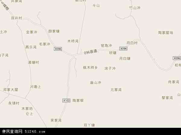 枫木桥乡地图 - 枫木桥乡电子地图 - 枫木桥乡高清地图 - 2024年枫木桥乡地图