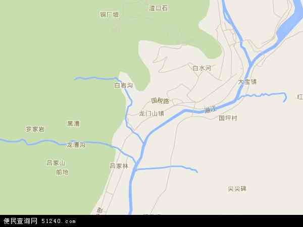 龙门山镇地图 