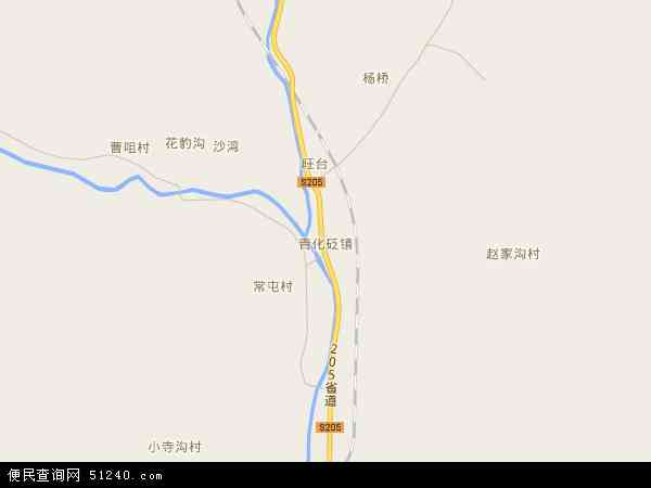 青化砭镇地图 