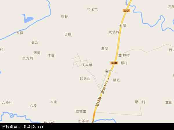 庆丰镇地图 - 庆丰镇电子地图 - 庆丰镇高清地图 - 2024年庆丰镇地图