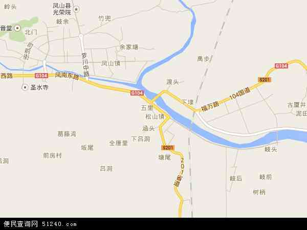 云南松山地图图片
